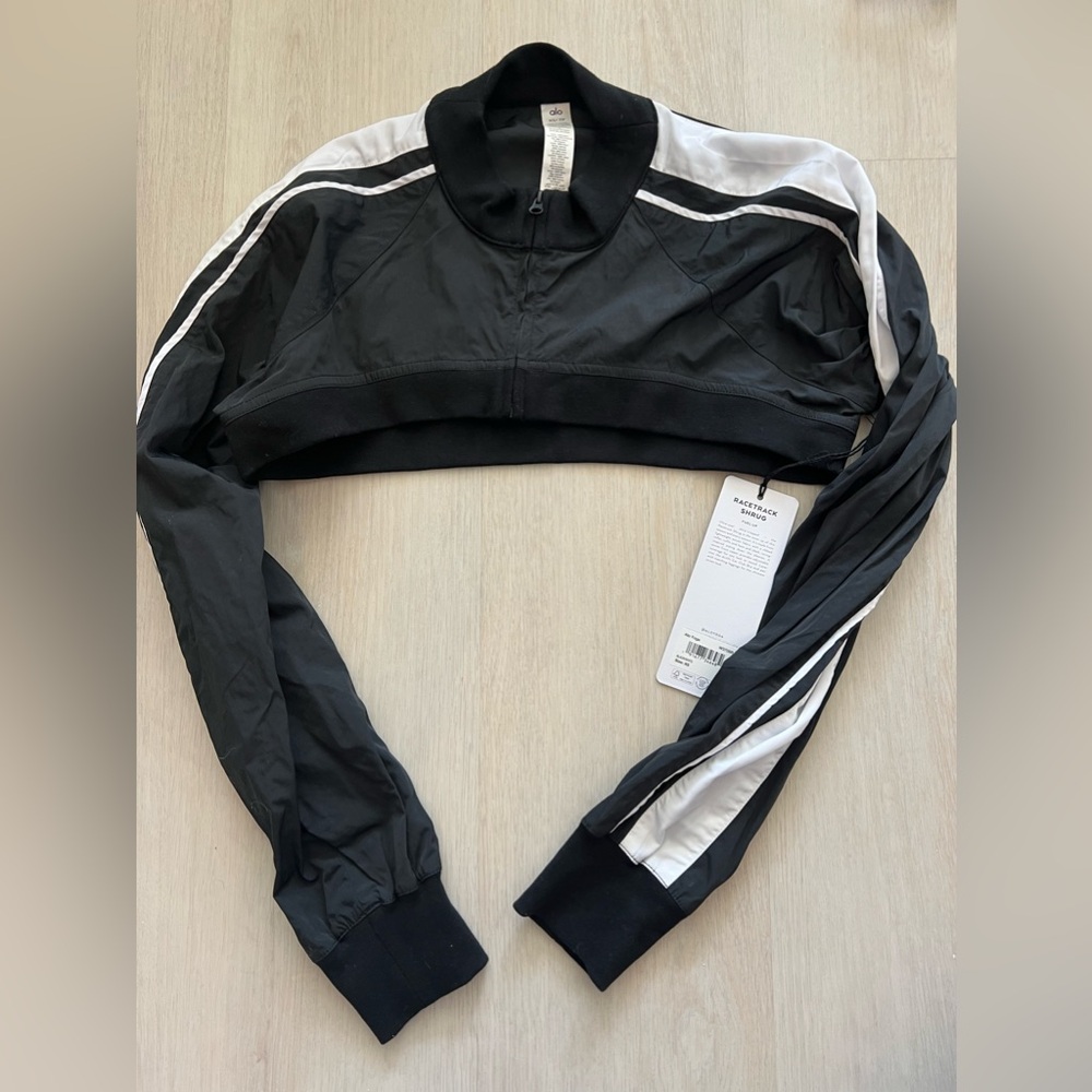 ALO Yoga Black and White Bomber Jacket